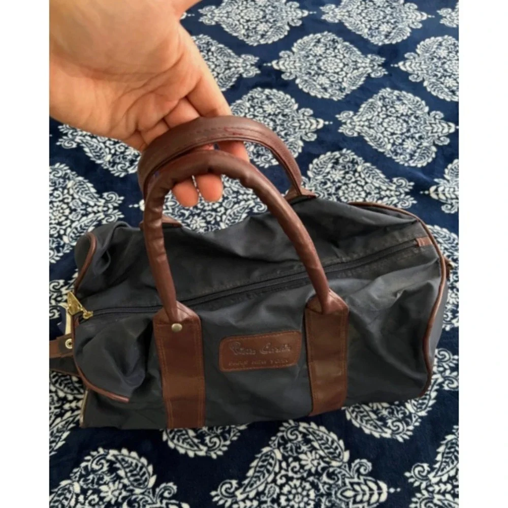 VINTAGE (2) Pierre Cardin Paris New York Duffle Travel Bag + Matching Nylon Tote